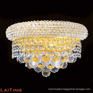 Gold finish wall lamp luxury k9 crystal wall lamps lighting 32422